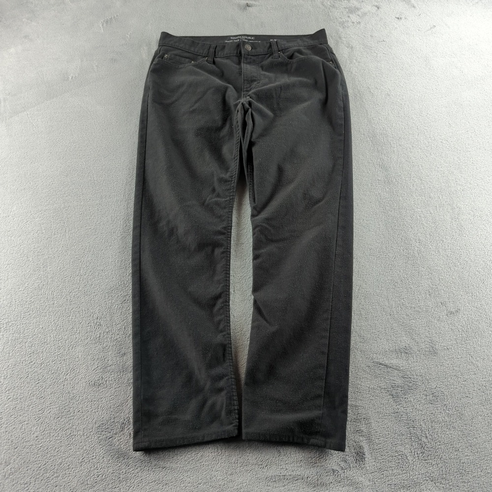 Banana Republic Jeans Mens 33x30 Black Slim Straight Stretch Denim‎ Travel Jean
